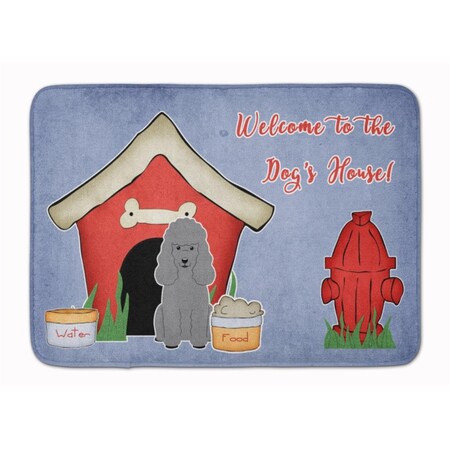 Carolines Treasures Dog House Collection Poodle Silver Machine Washable Memory Foam Mat BB2822RUG